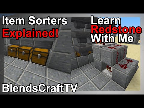 BlendsGaming - Item Sorters Explained - Learn Redstone With Me - Minecraft Java 1.15.2