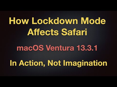 How Lockdown Mode Affects Safari on macOS Ventura 13.3.1 - Watch It in Action, Not Imagination