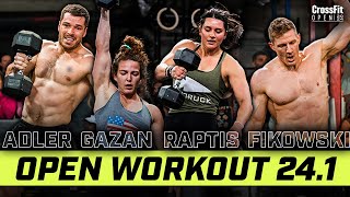 Adler, Fikowski, Gazan, and Raptis — CrossFit Open Workout 24.1