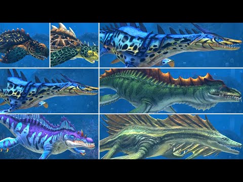 ALL REEF AQUATIC. All Max Level 40, All Evolutions | Jurassic World The Game
