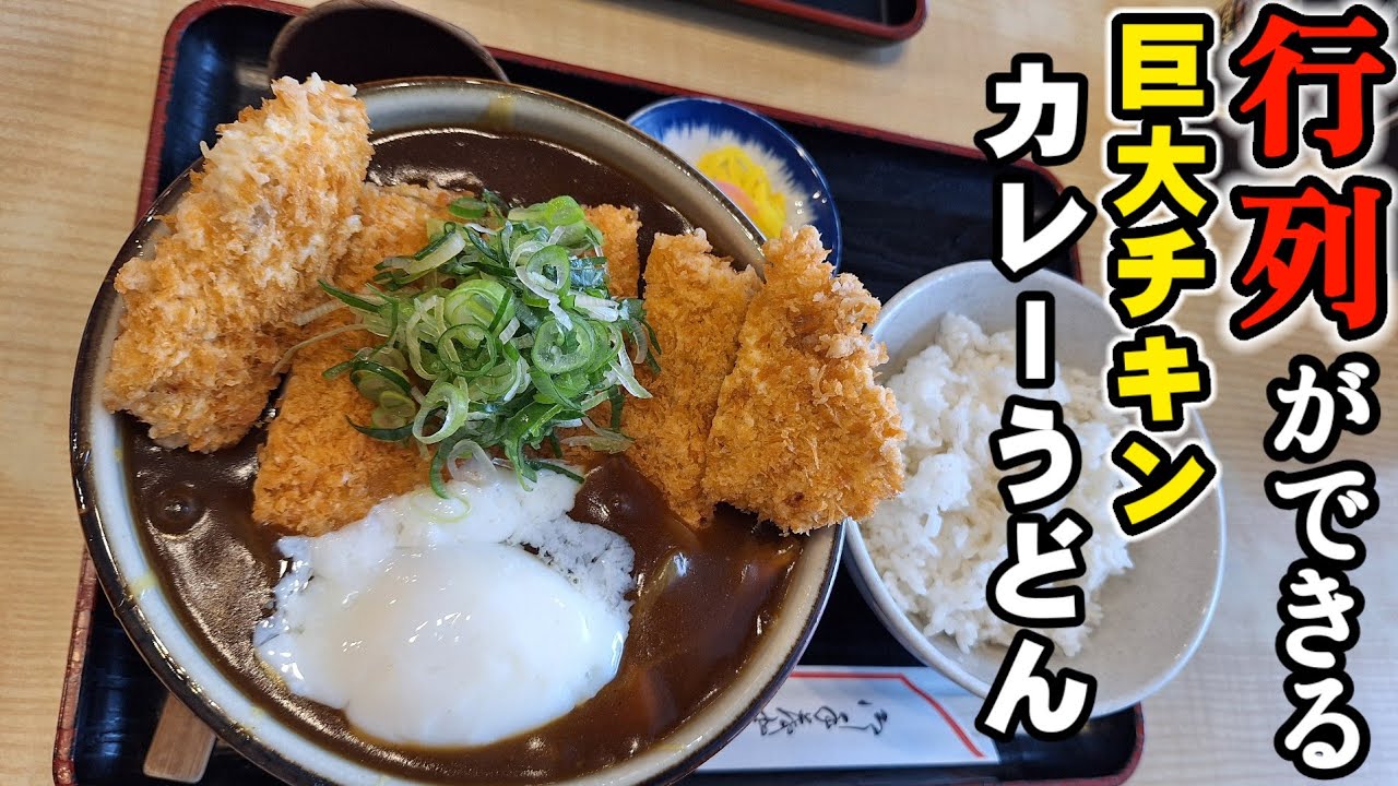 関西グルメ【京都女ひとり飯】開店から行列が出来る老舗食堂のデカ盛りチキンカレーうどん!!#みうみう京都#ラーメン#うどん#京都グルメ#食堂Kyotogourmet