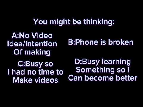 Why i havent posted for a while