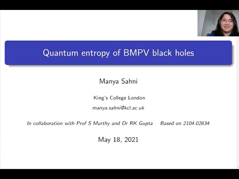 Quantum Entropy of BMPV Black Holes with Dr. Manya Sahni
