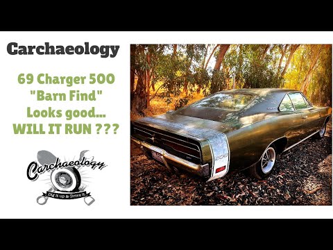 Carchaeology: 1969 Charger 500 Barn Find. Will it start??