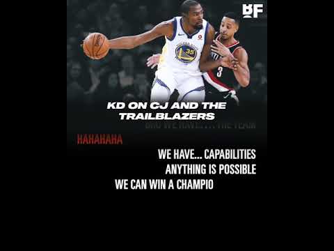 Kevin Durant and CJ McCollum have a conversation about blazers chances of winning a championship 🏀