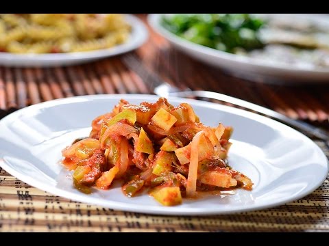 Chayotes with tomato Mexican food