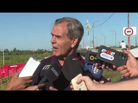 Comenzó la colocación de las vigas longitudinales del nuevo Puente Santa Fe - Santo Tomé.