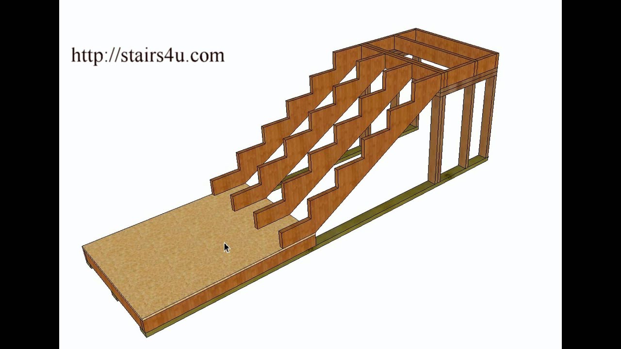 How To Build And Frame Stairs With Landings – Example 1