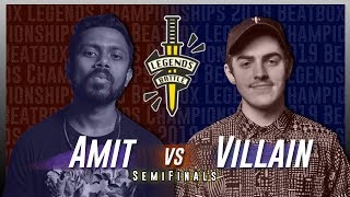 to 5:07 wooot!!!（00:05:01 - 00:06:52） - Amit vs Villain | Beatbox Legends Championships 2019 | Semifinals