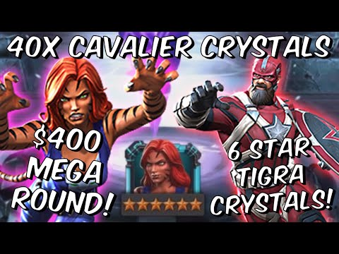40x 6 Star Tigra Cavalier Crystal Opening - $1,500 DEEP FOR RED GUARDIAN Marvel Contest of Champions