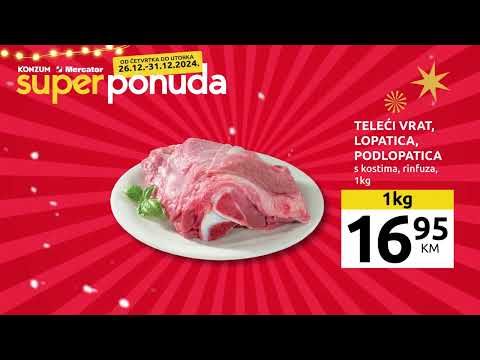 SUPER PONUDA u Konzumu i Mercatoru! 26.12.- 31.12.2024.