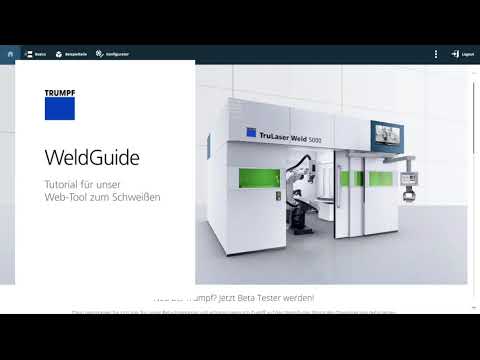 TRUMPF Schweißen: WeldGuide
