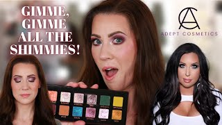 Adept Cosmetics x Heather Austin Palette | 3 Looks | Multichrome & Shimmer Heaven!!