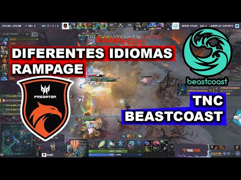 REACCIÓN DIFERENTES IDIOMAS RAMPAGE BEASTCOAST VS TNC PREDATOR WEPLAY ANIMAJOR 2021