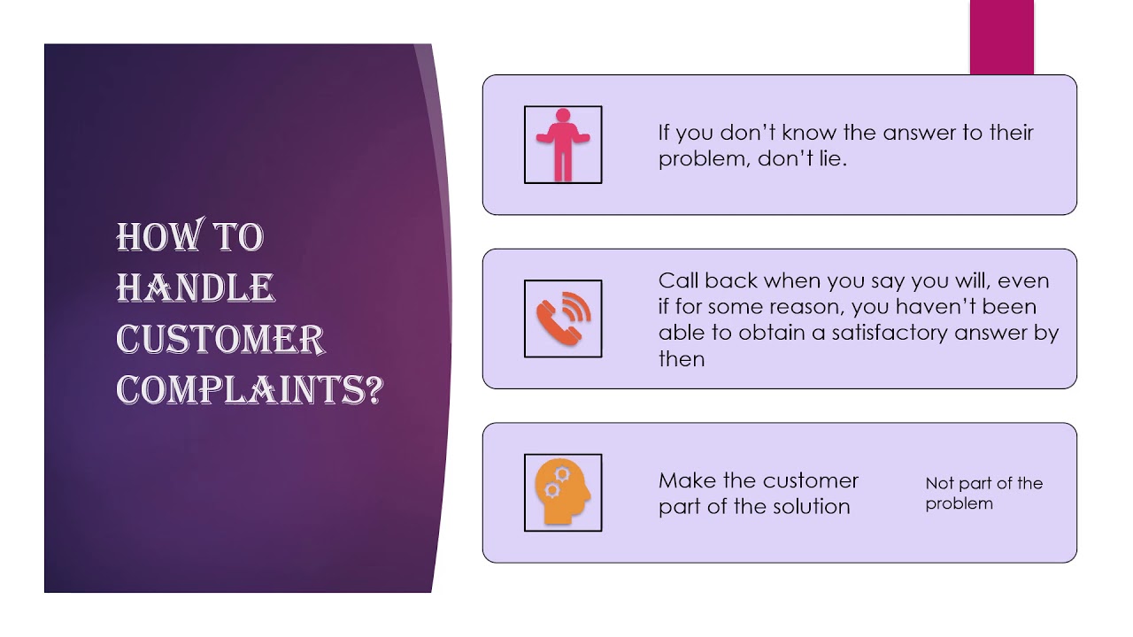 Handling complaints effectively 1