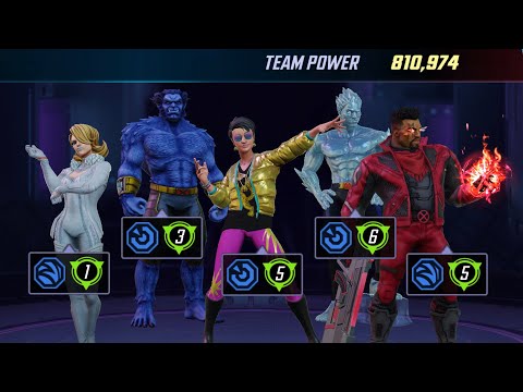 Doom 2.3 - Node 2 (One Shot) - 810k Axmen with Emma Frost - Marvel Strike Force - MSF