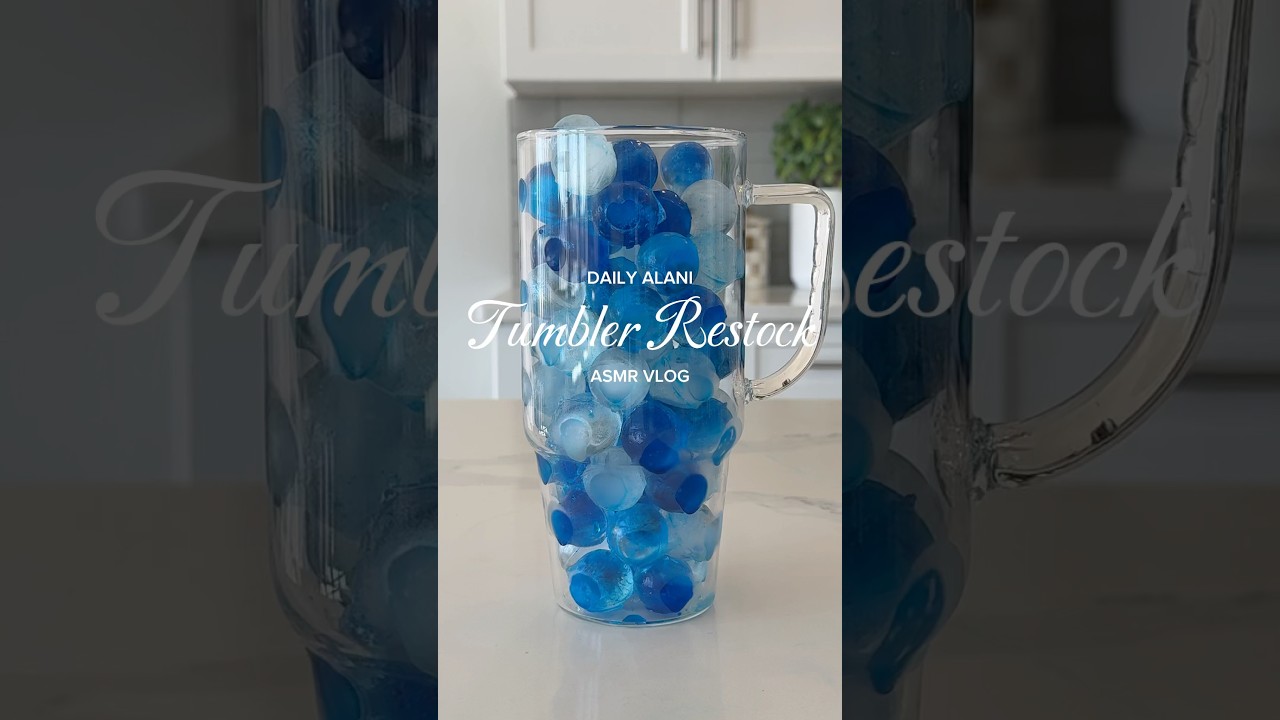 Daily Energy Restock 💙🩵 #asmrvlog #restock #restockasmr #amazonfinds2025 #tumblercup