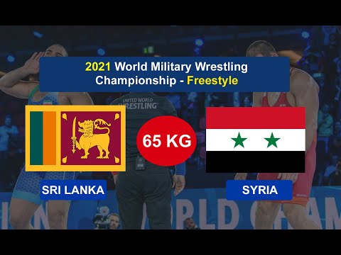 SRI LANKA (CD Fernando) vs SYRIA (Ahmad Darky)- World Military Wrestling Championship 2021 - 65 kg