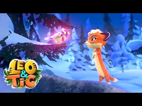 Leo and Tig 🦁 Winter Tale 🐯 All episodes in row 🦁 Funny Family Good Animated Cartoon for Kids