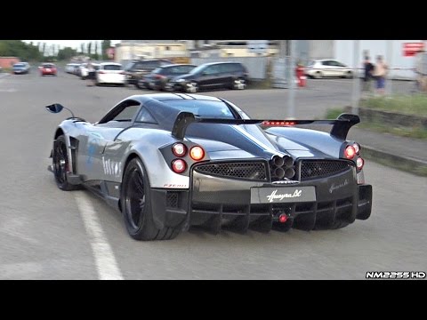 Pagani Huayra BC BRUTAL Accelerations and Blue Flames!!
