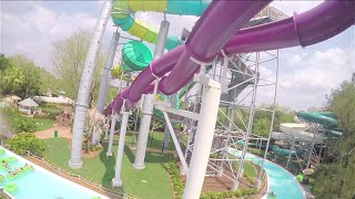 "Caribbean Corkscrew" Interlocking Speed Slide POV Adventure Island (Tampa Bay, FL)