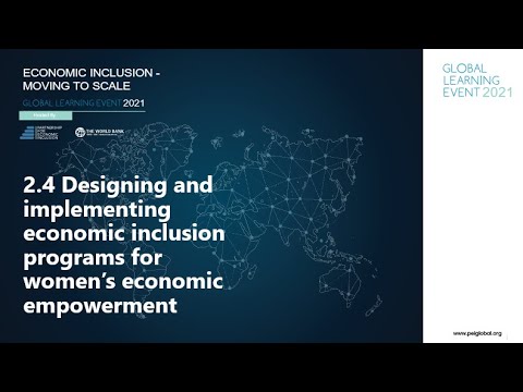 2.4 Designing and implementing economic inclusion programs for women’s economic empowerment