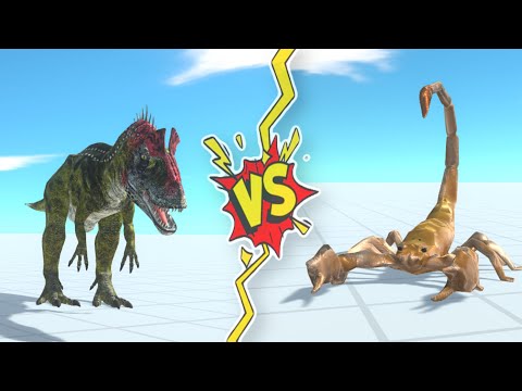 ARBS Emperor Scorpion VS Cryolophosaurus | Animal Revolt Batle Simulator