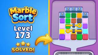 🔴 Marble Sort! - Color Puzzle | Level 173 Walkthrough & Solution 🧠📱