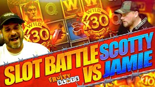 SLOT BATTLE SUNDAY!! Scotty vs Jamie! NEW SLOTS & BIG WINS!!