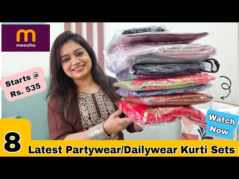 😃 Meesho Huge 8 Kurta Sets, Kurtis, Dresses & Winter wear Haul Starting Rs. 535|❤️Meesho Haul
