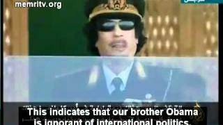 Gaddafi Talks about the Kennedy Assassination and Obama