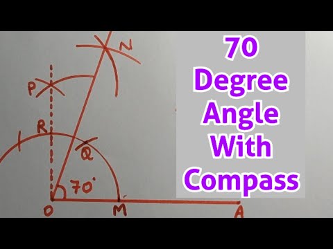 How to construct 70 degree angle with compass | #70degreeangle
