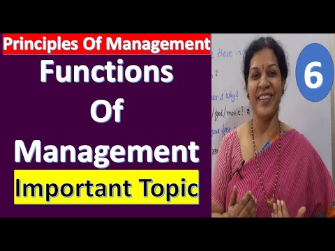 6. Functions Of Management from Principles of Management Subject