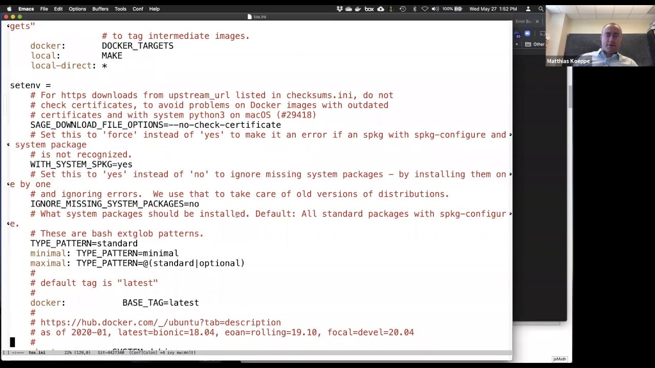 Tutorial for SageMath developers: Portability testing using Docker and the distro-package database