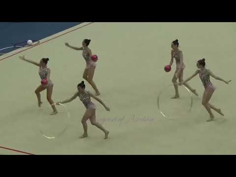 Ensemble FRANCE 3 ballons 2 cerceaux - 2025 Championnats de France (démo du samedi) 2