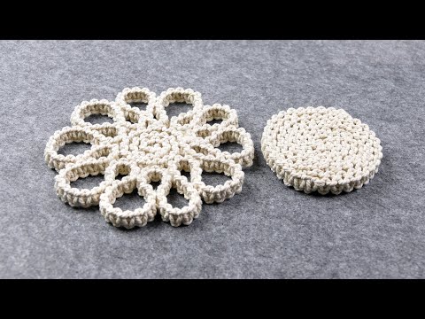 DIAMOND MESH MACRAME TABLECLOTH PATTERN TUTORIAL