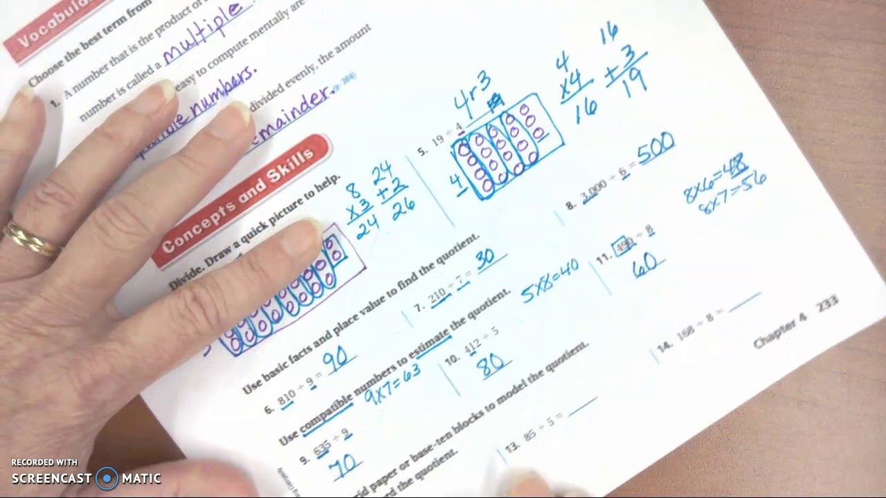 4th GoMath Chapter 4 Mid-Chapter Review Part 1