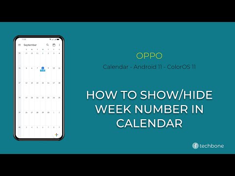How to Show/Hide Week number in Calendar - Oppo [Android 11 - ColorOS 11]
