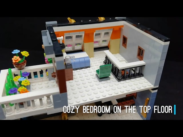 Vídeo relacionado con Geniteen Casa De Bloques De Construcción Conjunto Cafetería Construcción Modular Creativo Street View Arquitectura Juguete (Tienda Cafe)