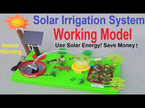 solar powered hydroponics irrigation system working model for science exhibition howtofunda