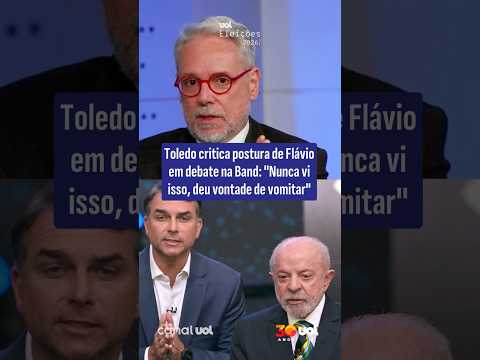 Toledo critica postura de Flávio em debate na Band: ‘Nunca vi isso, deu vontade de vomitar’