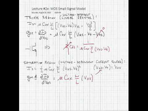 ECE 3110 - Lecture 2e: MOS small-signal model (New)