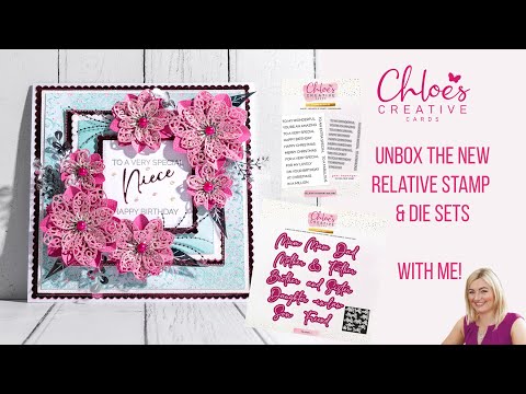 Chloes Creative Cards Relatives Die & Stamp Set Unboxing