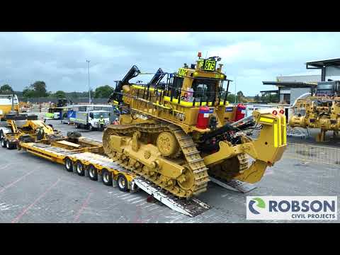 CAT D11 Dozer! Loading, transporting and onsite assembly!