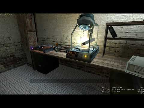 Half-life 2: breaking the teleporter in klieners lab.