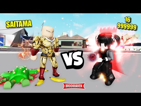 CACTUS ET SAITAMA CONTRE 16 9999 ET .... ! BROOKHAVEN - ROBLOX