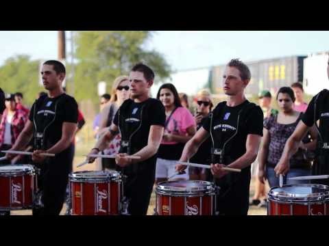 Blue Knights 2011 Drumline In The Lot With Commendation From A Passing Train HD [**1080p**]