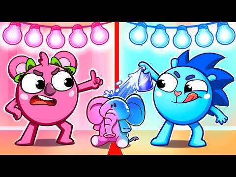Canção Dos Quartos Rosa Vs Azul 💖💙 | Canções E Rimas Infantis Divertidas 😻🐨🐰🦁 Por Baby Zoo