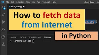 How to Fetch Data from Internet in Python