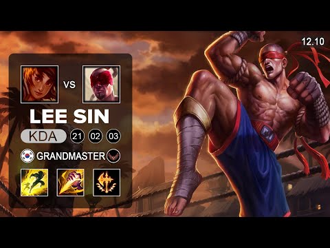 Lee Sin vs Taliyah Jungle - KR Grandmaster - Patch 12.10 Season 12